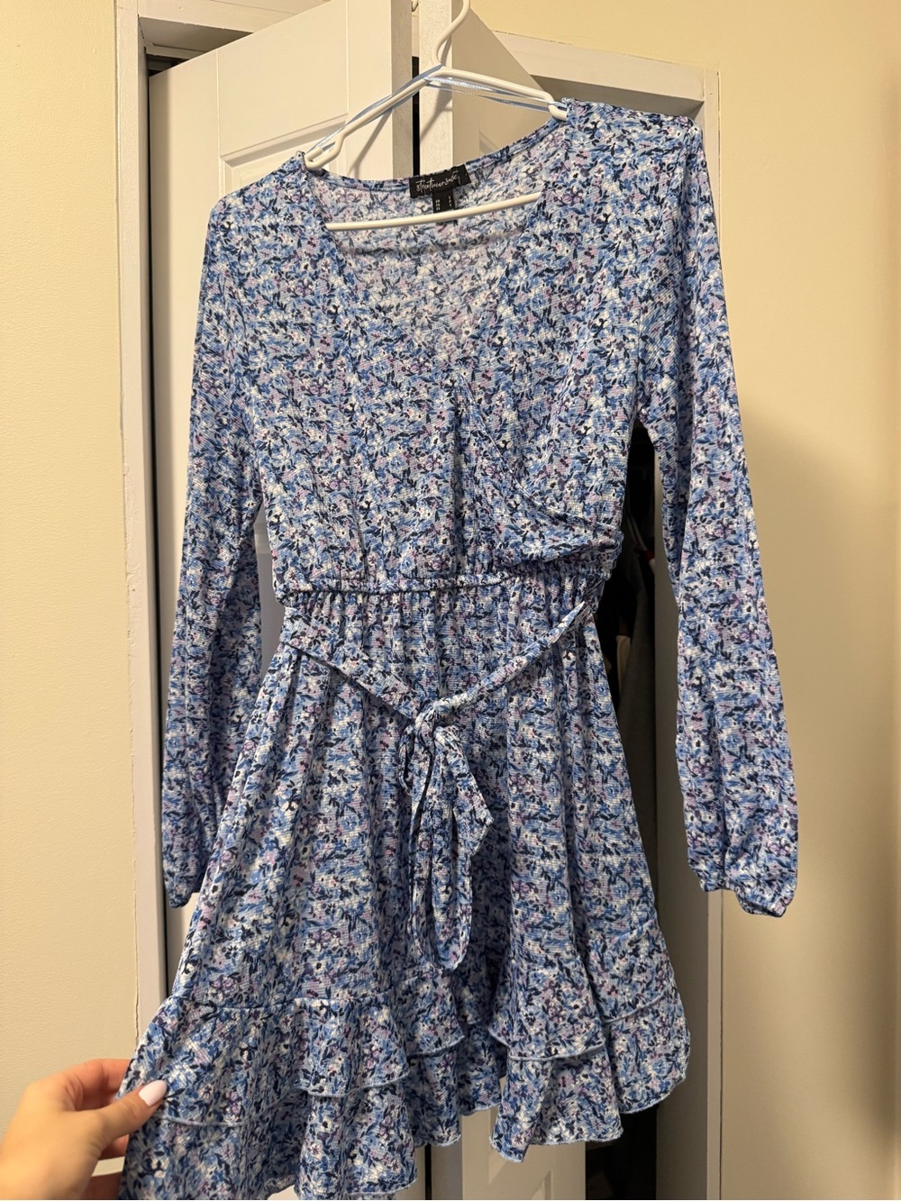 Urban Planet Blue Floral Long Sleeve Dress